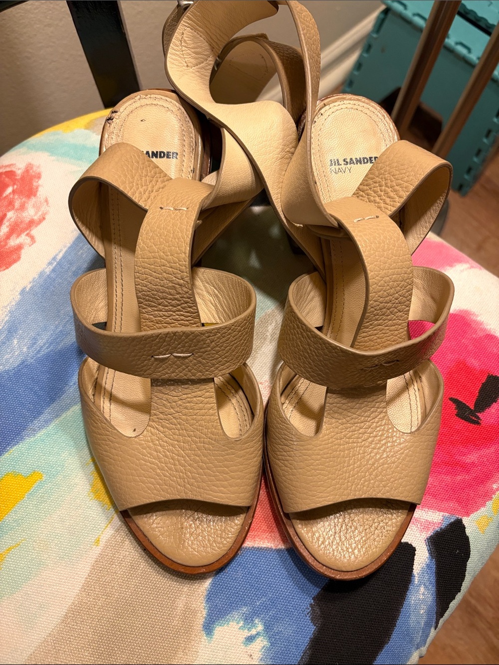Jil Sander Navy Beige heels